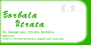borbala utrata business card